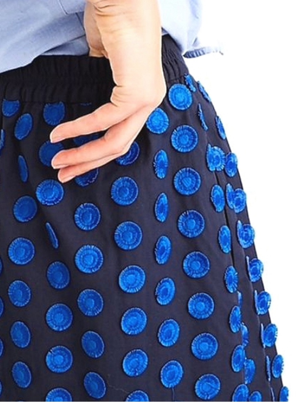 Midi skirt in fringe dot - Picture 3 of 10